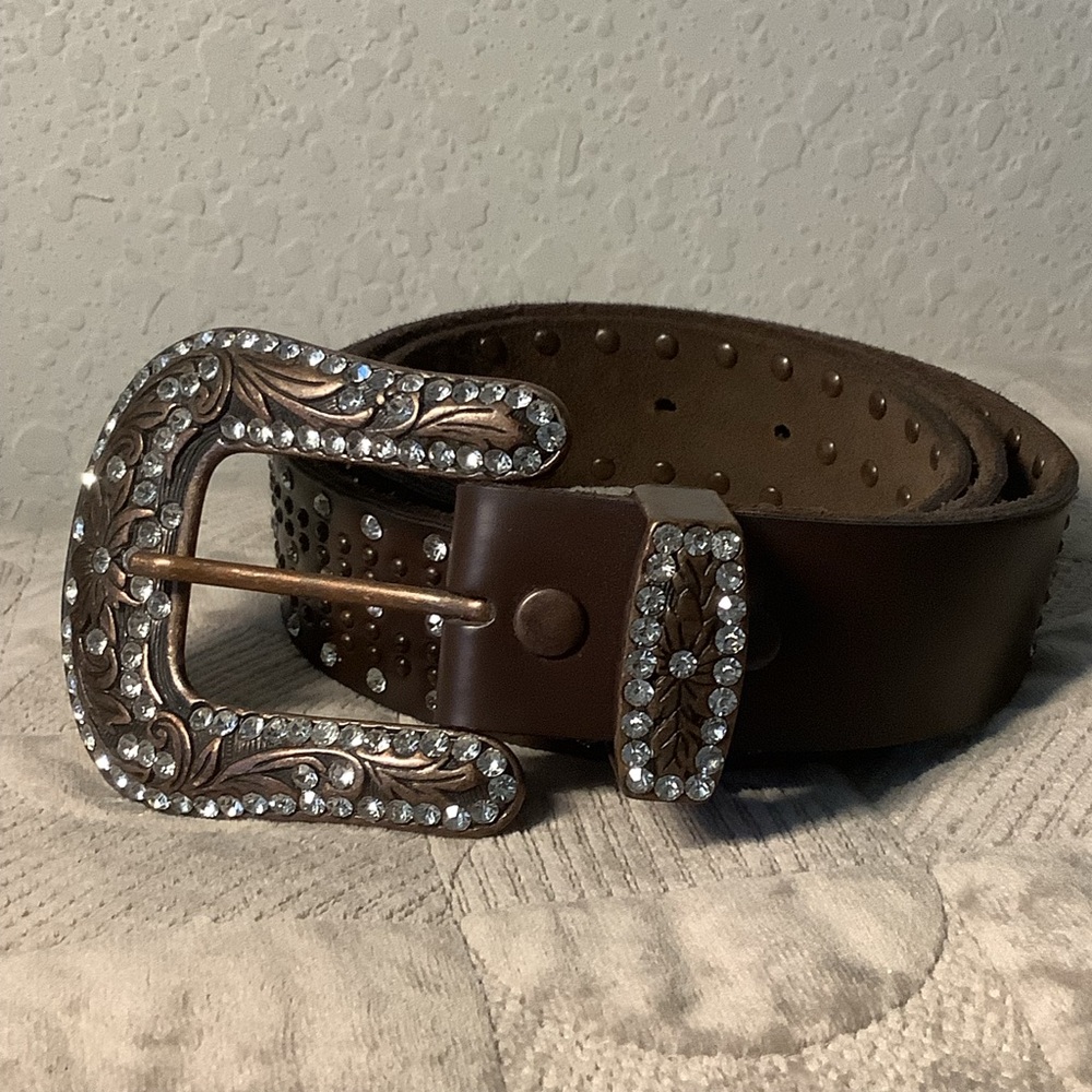 Shyanne Women’s Triple Bow Bling Belt (L)